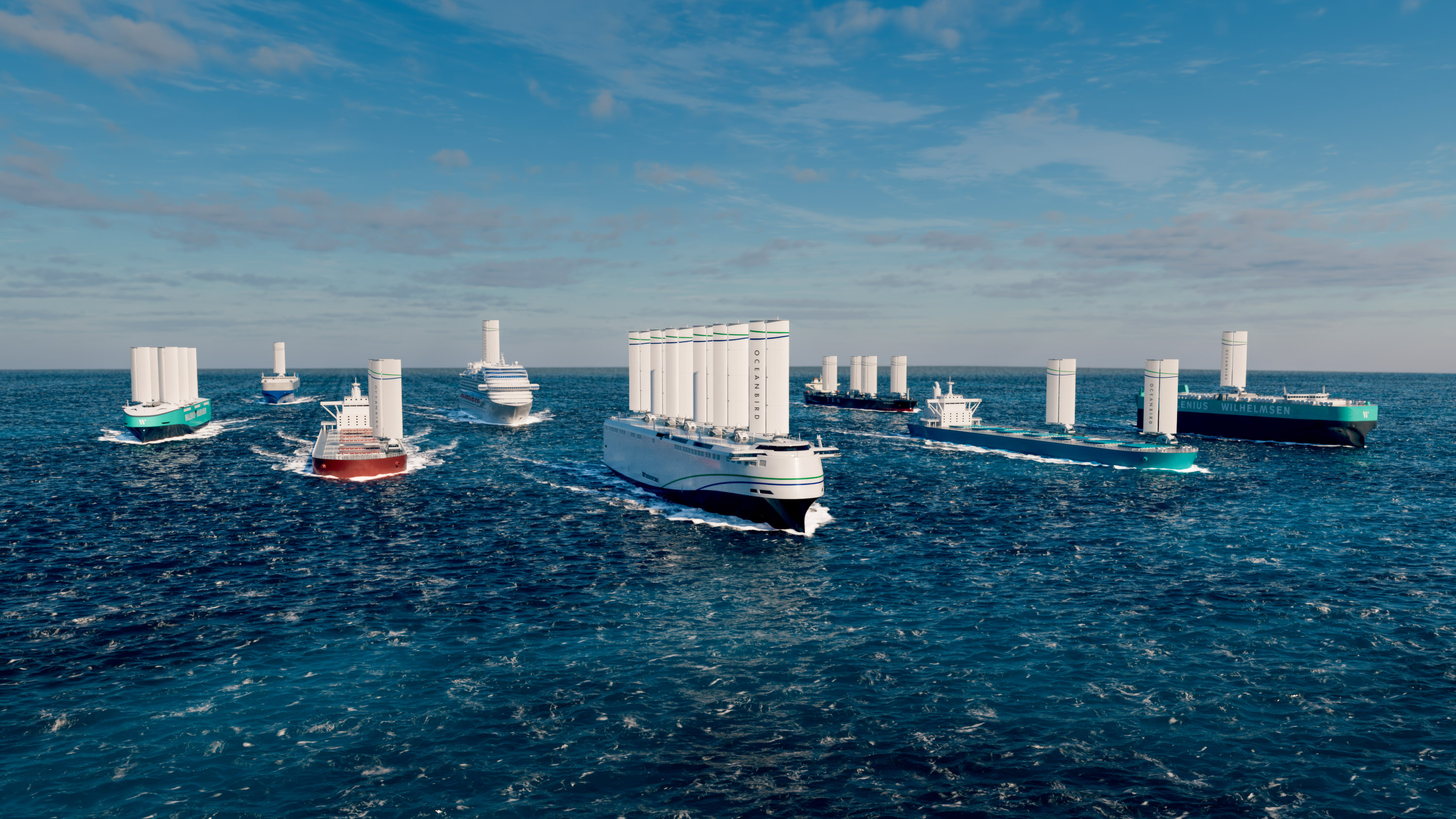 fleet of ships at sea