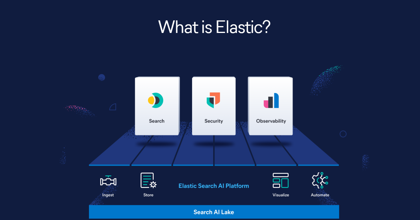 A screenshot of Elastic Enterprise Search's home page
