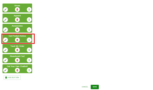 screenshot of the buttons in the engagement question